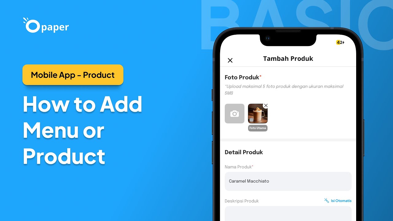 Basic: How to Add a Menu or Product Through the App