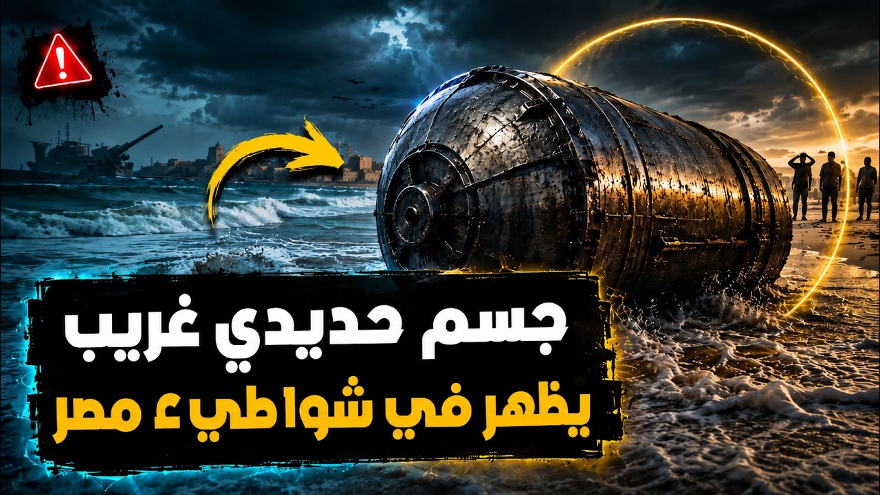 ظهور جسم حديدي غريب فجأة على شواطىء مصر !
