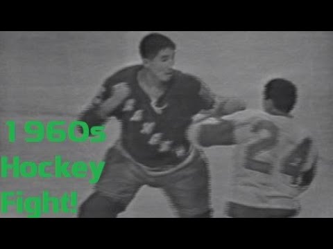 1960s Hockey Fight - Detroit Red Wings vs. New York Rangers - WKBD-TV (Excerpts, 11/13/1966) 🏒