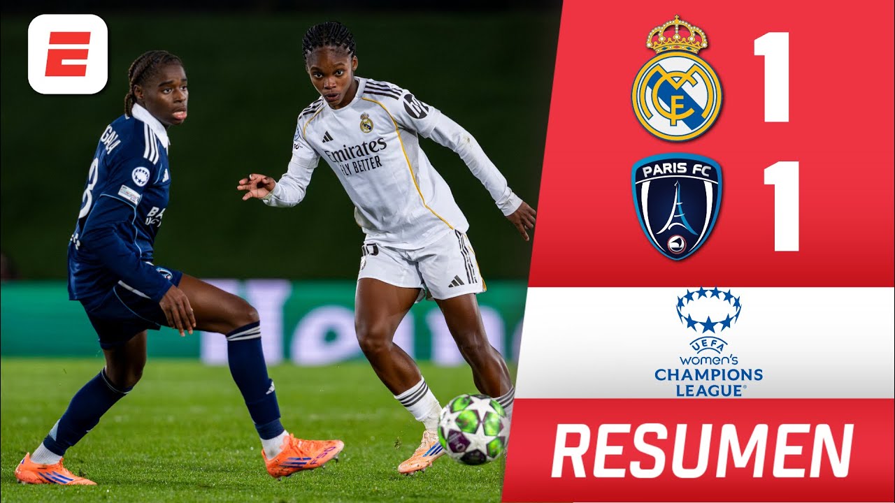 AGÓNICO EMPATE del REAL MADRID de Linda Caicedo 1-1 vs Paris FC | Champions League Femenina