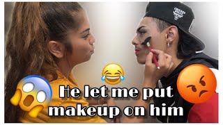 Doing My Husband MakeUp!!! **Never Again**