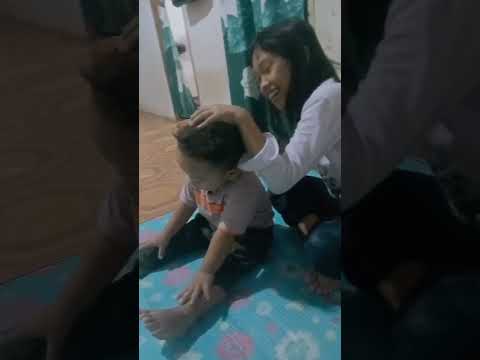 rafcha cukur2 ran rambut temennich🤣 #anaklucu