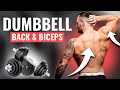 Muscle Building Back & Biceps Dumbbell Workout (Home Workouts)