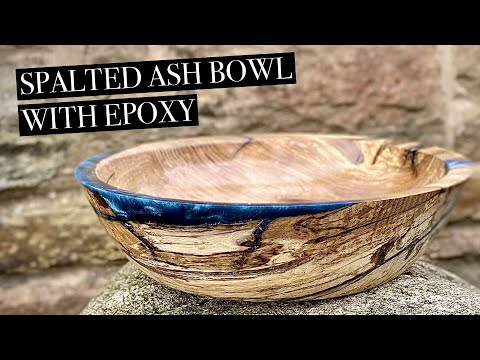 Spalted Ash Bowl with Epoxy
