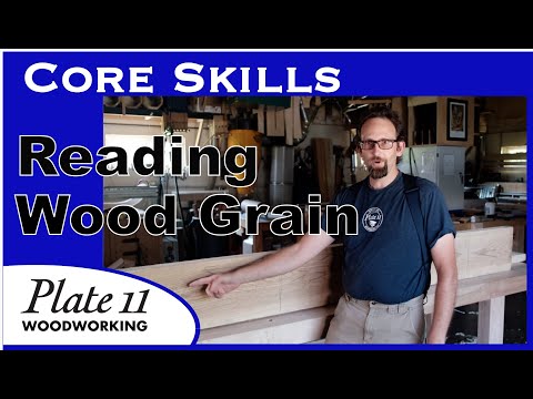 How to read grain on the face of plain sawn boards.