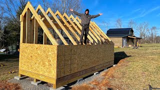 Framing Walls & Raising Trusses! | DIY Solar Kiln (Part 3)