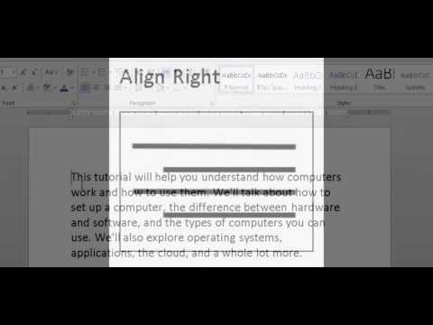 Align Left Right Center Justify