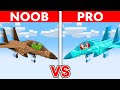 MIKEY Vs JJ Family NOOB Vs PRO MODERN MILITARY AIRPLANE House Build Challenge In Minecraft