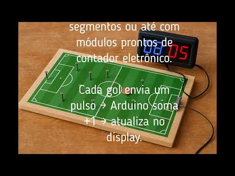 Placar eletrônico de futebol de prego com Arduino