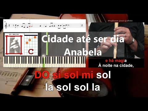 Cidade ate ser dia - Anabela - Educação Musical José Galvão Karaoke acordes notas