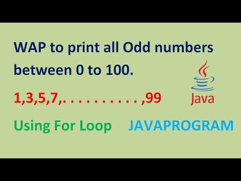 Write A Java Program To Print Odd Numbers 1 To 99 Java Tutorial Java Kdcodewallah