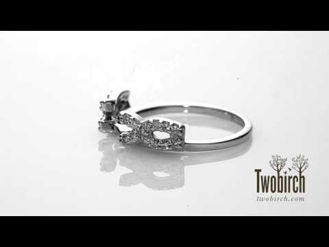 0.24 ct. Infinity Criss Cross Ring Wrap - TwoBirch TB-WRAP-0105-WG-E