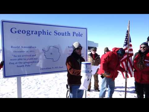 Dedication of the 2013 Geographic South Pole Marker
