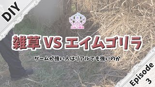【 DIY 初心者 】「雑草 VS エイムゴリラ」#3 #せっつぇるの秘密基地 【 せっつぇる 】 #vtuber #vtuberclips #Shorts #DIY #超美麗3D Vlog