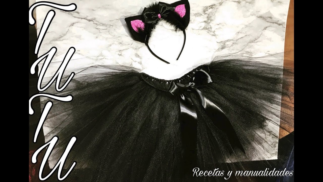 Tutu tutorial /diadema tutorial/disfraz gatita halloween 👻
