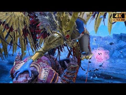 God of War- Valkyrie Queen Sigrun  Vs Rage Built Ares Armor ( 58 seconds).