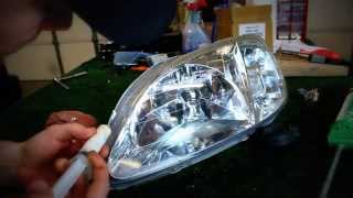 How to repair a headlight with moisture/water in it!