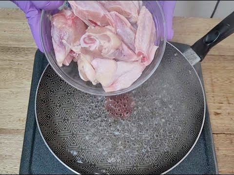 I no longer fry chicken in oil, I just fry it in boiling water now!