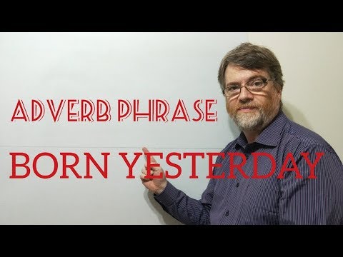English Tutor Nick P Adverb Phrase (25) Born Yesterday