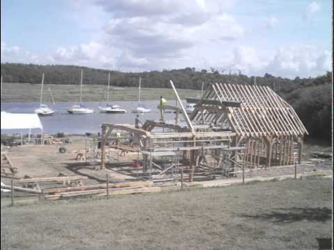 Shipwrights' Workshop - Time lapse film of the timber frame raising