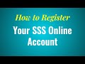 How to Register your SSS Account Online 