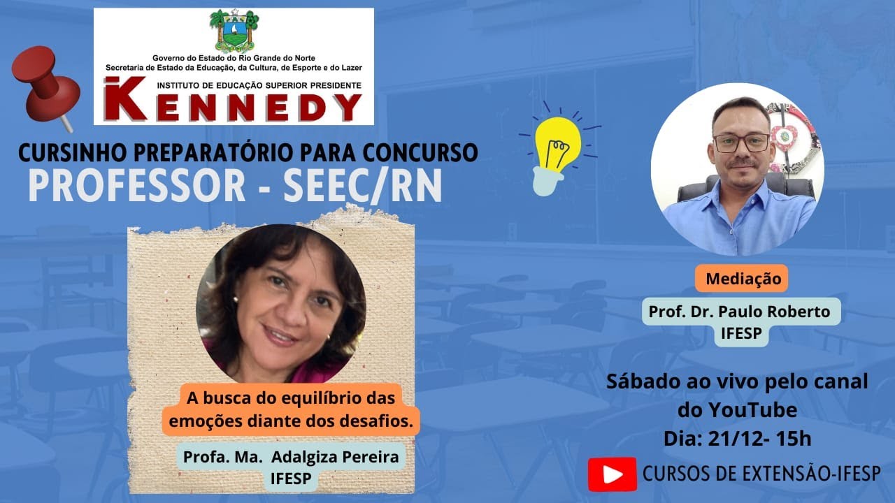 CURSINHO PREPARATÓRIO PARA O CONCURSO DA REDE ESTADUAL/RN DATA: 21/12/2024