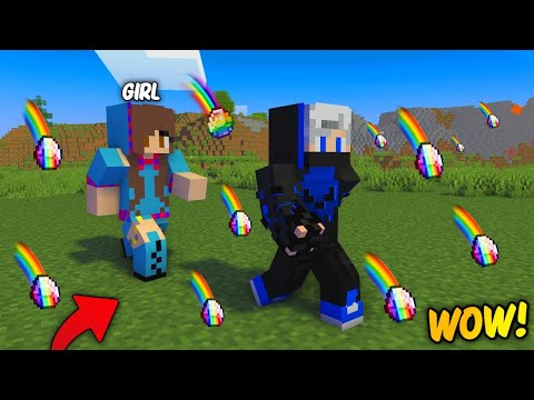 Gaming Insects - Rainbow Diamond Rain vs Security House With This GIrl in Minecraft...