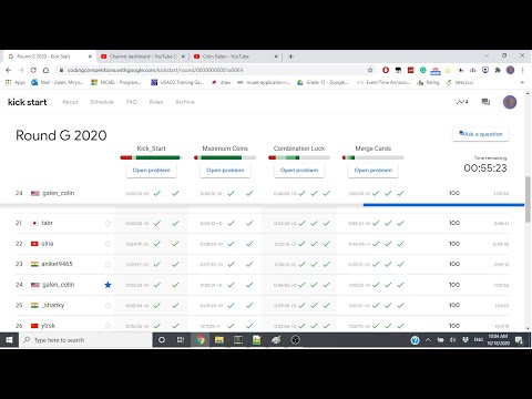 Google Kick Start 2020 Round G Rank 24 | Screencast + All Solutions (A-D)
