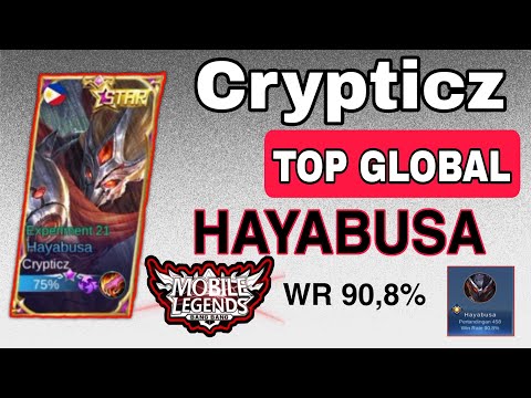 GAMEPLAY TOP GLOBAL AND PRO PLAYER MLBB HAYABUSA | CRYPTICZ |WIN RATE 90,8%