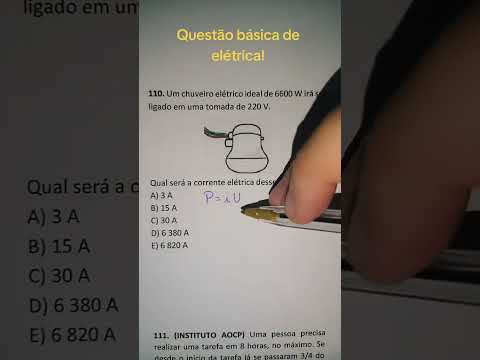 Calculo de potencia #eletrica #eletricista #chuveiro #matemática