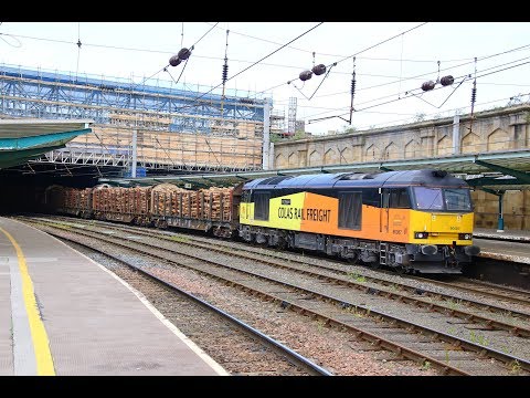 60087 at Carlisle on 6J37 Logs   24/05/17
