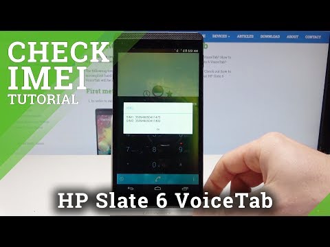 How to Check IMEI in HP Slate 6 VoiceTab - IMEI & Serial Number