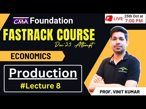 Production Revision | Economics Fastrack Course CMA Foundation | By Prof Vinit Kumar