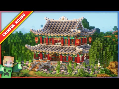 Minecraft: How to build a Chinese/Japanese House #17 | Oriental Survival House