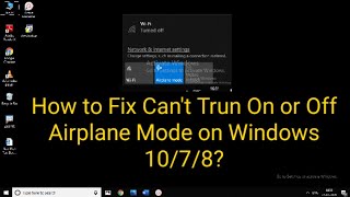 Fix : Airplane mode Not working on Windows 10/8/7 | Tamil | RAM Solution