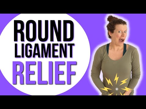 How to relieve ROUND LIGAMENT pain during PREGNANCY