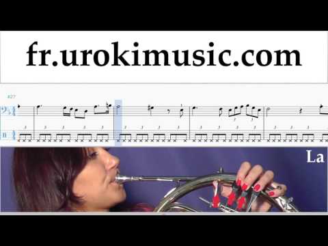 Comment Jouer du Cor D'harmonie Schubert - Ave Maria Tab Tablature Partie#2 um-b829