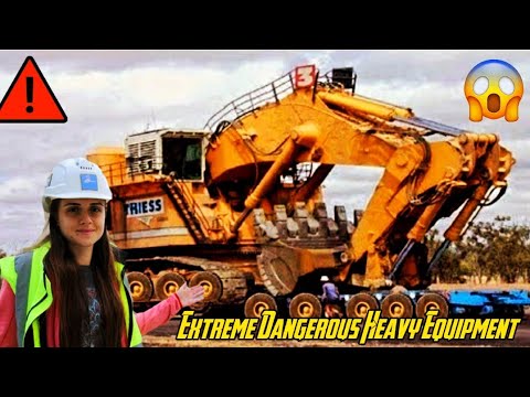 Extreme Dangerous Heavy Equipment Excavator Operator Skills & Driving  #machines #excavator