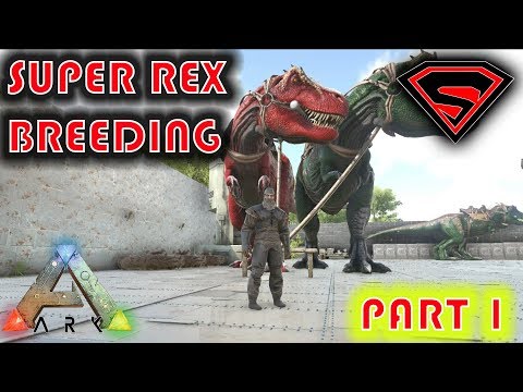 ARK HOW TO BREED SUPER DINOS  (PART 1) - BREEDING FOR STATS & AIMING TO GET A 20K HP REX