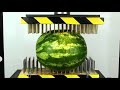 Crushing Watermelon With Hydraulic Press 5 Minute Satisfying