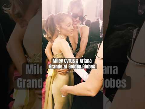 Miley Cyrus & Ariana Grande Hug at the Golden Globes 😭🤍 | #shorts #mileycyrus