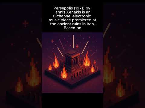 Persepolis (1971) by Iannis Xenakis is an 8-channel electronic music piece premiered at the