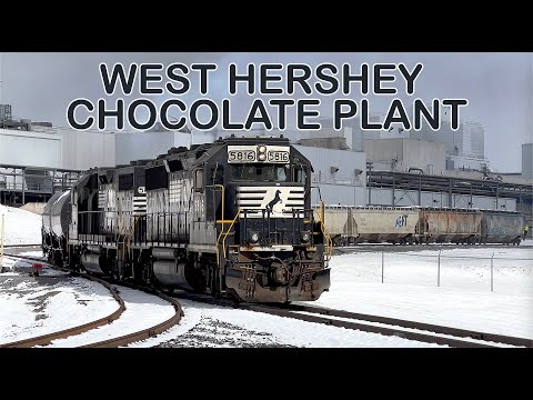 Hershey Chocolate Factory Train Delivery by Norfolk Southern,  NS 5816 and 5621 GP38-3, GP38-2