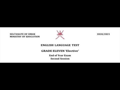 Gr11 Elective Second Session Listening Exam