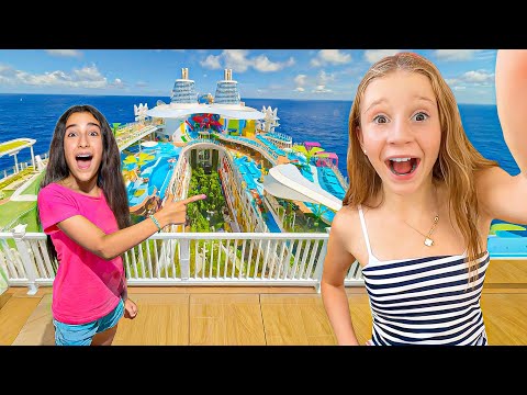 Nastya and Evelyn  go on a wonderful adventure aboard a Royal Caribbean cruise ship
