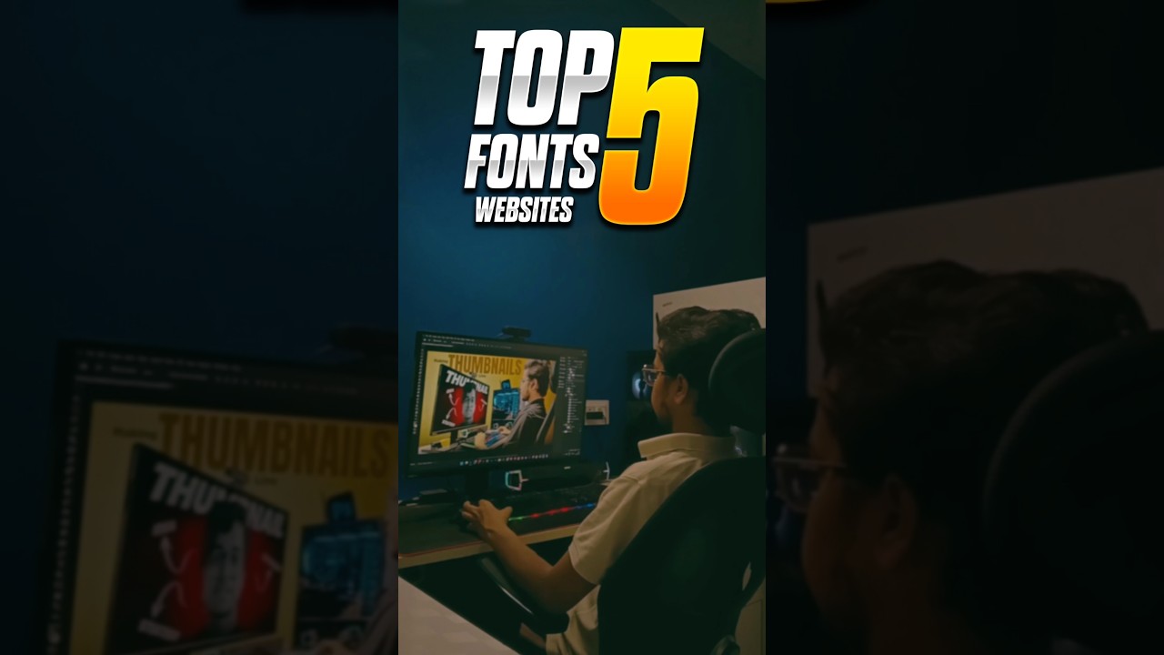 Top 5 Free Fonts websites 🔥 #freepng  #photoshoptutorials #aiwebsites  #quicktip #assets