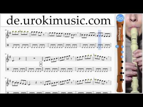 Blockflöte B  Lernen Ariana Grande Dangerous Woman Teil#1 Blockflötenunterricht Noten Schule Lied Le