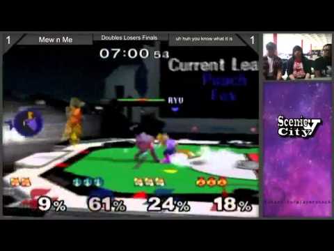 Scenic City V: Melee Doubles - LOSERS - Mew N Me(Fox/Sheik) VS UhHuhYouKnowWhatItIs(Peach/Fox)