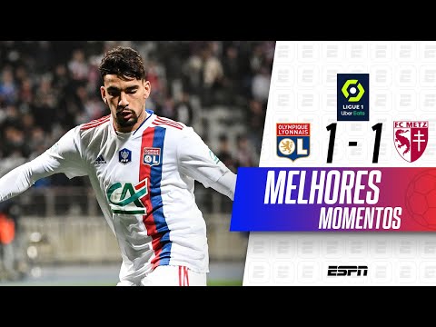 PAQUETÁ SAI NO INTERVALO, LYON DECEPCIONA E EMPATA COM O METZ PELO FRANCÊS | Melhores Momentos