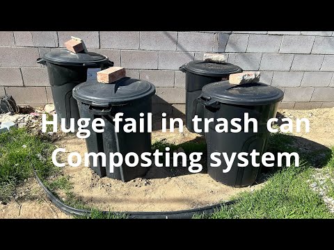 Huge fail on trash can composting- trash can composting update